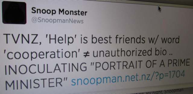 Best Friends Tweet: Snoopman News explains to One News that the difference between (un)authorized in a biography project is to do with how friendly help is cooperation.