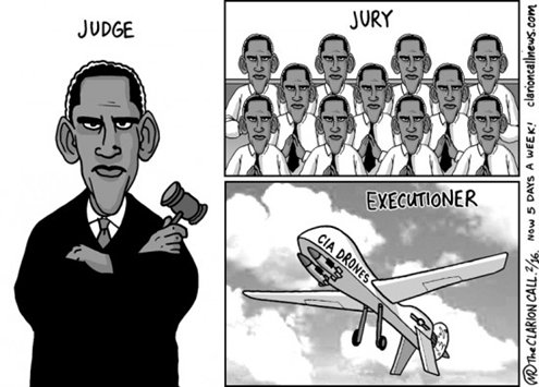 One Strike Your Out: Human rights lawyers argue that drone strike deaths are extra-judicial killings.