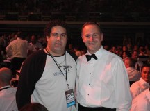 Chalk and Cheese: Right-wing Blogger Cameron Slater and Rich-lister Prime Minister John Key in happier nights.