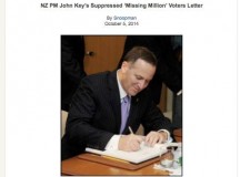 ‘Nice Guy’ Key: NZ’s Prime minister drafts of the smugly-toned ‘Missing Million’ voters letter in Cabinet Diary .