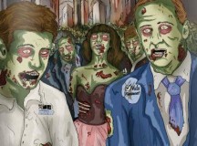Apocalyptic Infection: Hitting zombies hard and often is the only effective means to kill off the 'free market' contagion.